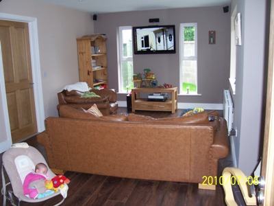 Side elevation of the double storey house extension in Dunboyne, county Meath